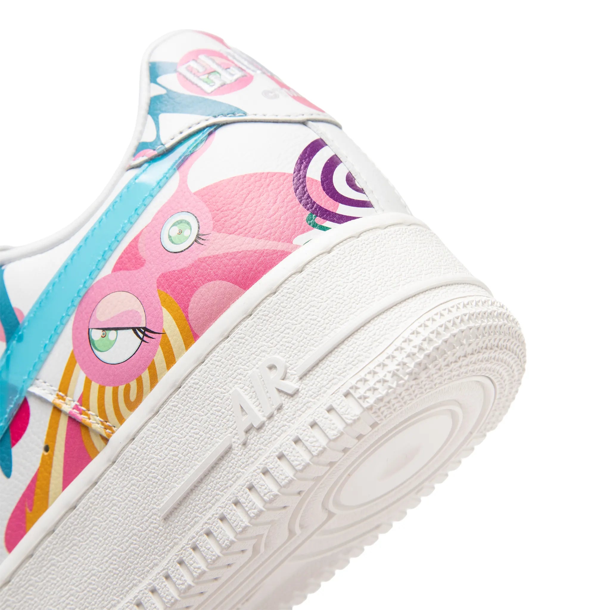 Detail view of RTFKT x Takashi Murakami x Air Force 1 Low 'Murakami DNA'